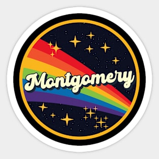 Montgomery // Rainbow In Space Vintage Style Sticker